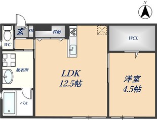 瓢箪山駅 徒歩2分 2階の物件間取画像